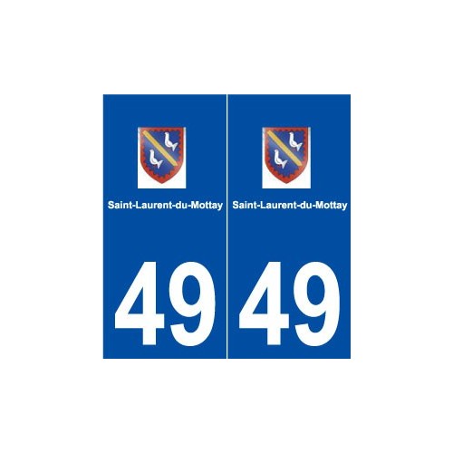 49 Saint-Laurent-du-Mottay logo autocollant plaque stickers ville