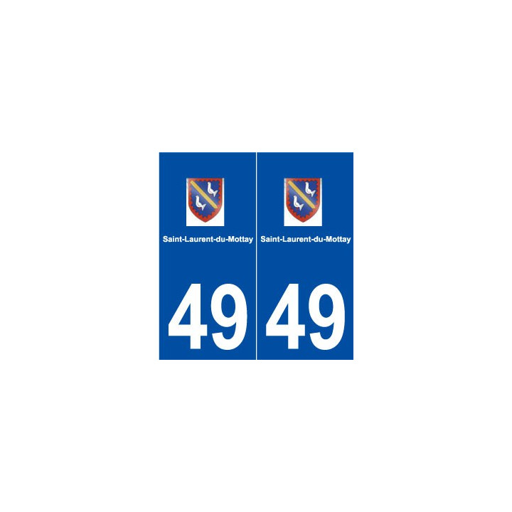 49 Saint-Laurent-du-Mottay logo autocollant plaque stickers ville