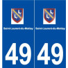 49 Saint-Laurent-du-Mottay logo autocollant plaque stickers ville