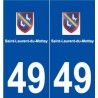 49 Saint-Laurent-du-Mottay logo autocollant plaque stickers ville