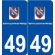 49 Saint-Laurent-du-Mottay logo autocollant plaque stickers ville