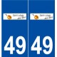 49 Saint-Léger-des-Bois logo autocollant plaque stickers ville