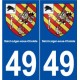 49 Saint-Léger-sous-Cholet blason autocollant plaque stickers ville
