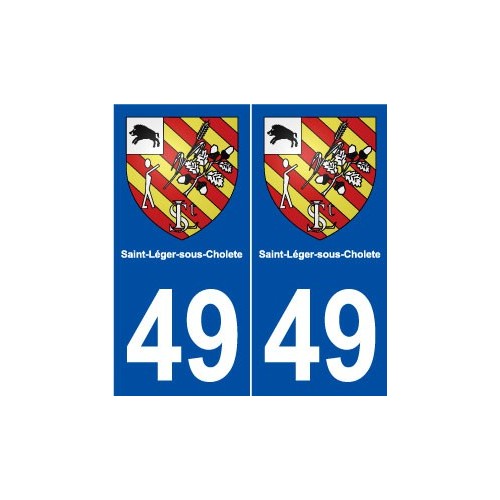 49 Saint-Léger-sous-Cholet blason autocollant plaque stickers ville