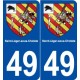 49 Saint-Léger-sous-Cholet blason autocollant plaque stickers ville