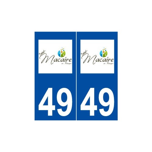 49 Saint-Macaire-en-Mauges logo autocollant plaque stickers ville