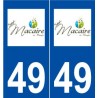 49 Saint-Macaire-en-Mauges logo autocollant plaque stickers ville