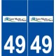 49 Saint-Martin-de-la-Place logo autocollant plaque stickers ville