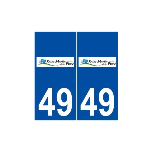 49 Saint-Martin-de-la-Place logo autocollant plaque stickers ville