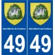 49 Saint-Martin-du-Fouilloux blason autocollant plaque stickers ville