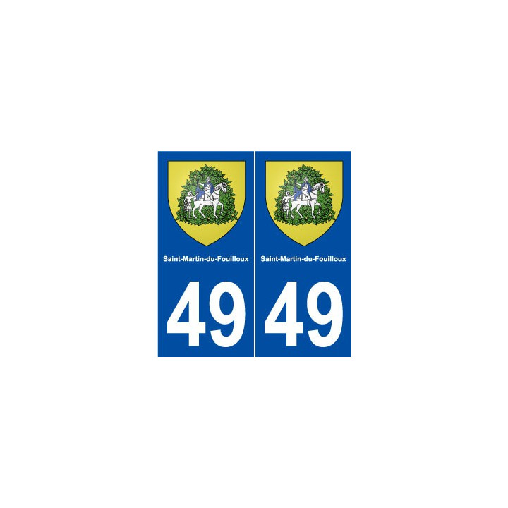 49 Saint-Martin-du-Fouilloux blason autocollant plaque stickers ville