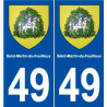 49 Saint-Martin-du-Fouilloux blason autocollant plaque stickers ville