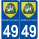 49 Saint-Martin-du-Fouilloux blason autocollant plaque stickers ville
