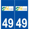 49 Saint-Martin-du-Fouilloux logo autocollant plaque stickers ville