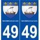 49 Saint-Mathurin-sur-Loire blason autocollant plaque stickers ville