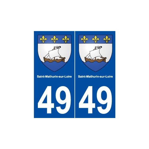 49 Saint-Mathurin-sur-Loire blason autocollant plaque stickers ville