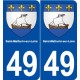 49 Saint-Mathurin-sur-Loire blason autocollant plaque stickers ville