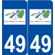 49 Saint-Melaine-sur-Aubance logo autocollant plaque stickers ville