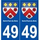 49 Saint-Paul-du-Bois blason autocollant plaque stickers ville