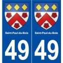 49 Saint-Paul-du-Bois blason autocollant plaque stickers ville