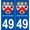 49 Saint-Paul-du-Bois blason autocollant plaque stickers ville