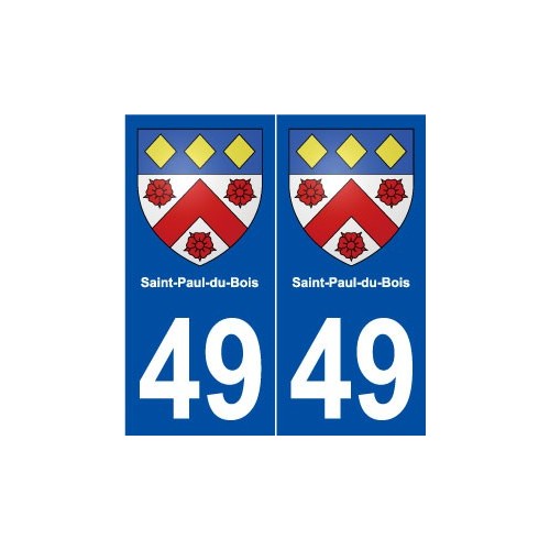 49 Saint-Paul-du-Bois blason autocollant plaque stickers ville