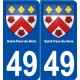 49 Saint-Paul-du-Bois blason autocollant plaque stickers ville