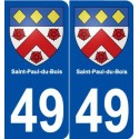 49 Saint-Paul-du-Bois blason autocollant plaque stickers ville