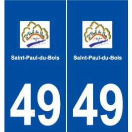 49 Saint-Paul-du-Bois logo autocollant plaque stickers ville