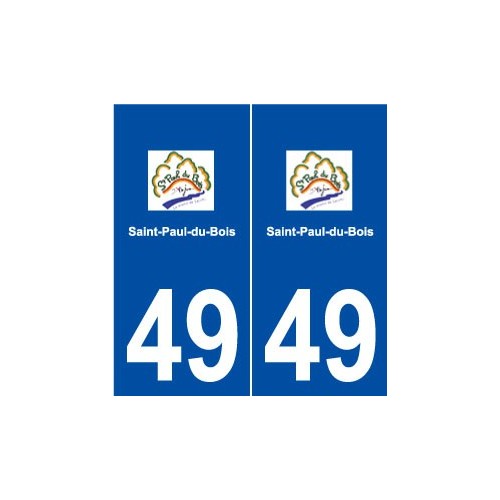 49 Saint-Paul-du-Bois logo autocollant plaque stickers ville