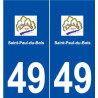 49 Saint-Paul-du-Bois logo autocollant plaque stickers ville