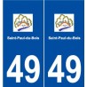 49 Saint-Paul-du-Bois logo autocollant plaque stickers ville