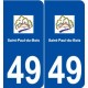 49 Saint-Paul-du-Bois logo autocollant plaque stickers ville
