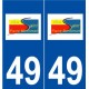 49 Saint-Pierre-Montlimart logo autocollant plaque stickers ville