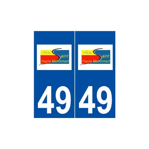 49 Saint-Pierre-Montlimart logo autocollant plaque stickers ville