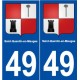 49 Saint-Quentin-en-Mauges blason autocollant plaque stickers ville