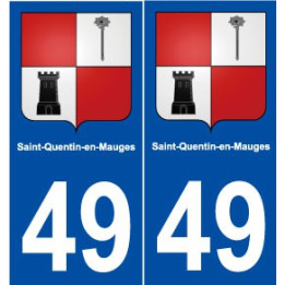 49 Saint-Quentin-en-Mauges blason autocollant plaque stickers ville