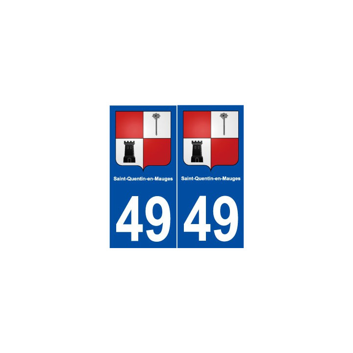 49 Saint-Quentin-en-Mauges blason autocollant plaque stickers ville