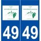 49 Saint-Rémy-en-Mauges logo autocollant plaque stickers ville