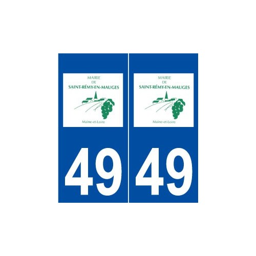 49 Saint-Rémy-en-Mauges logo autocollant plaque stickers ville