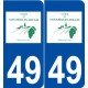 49 Saint-Rémy-en-Mauges logo autocollant plaque stickers ville