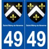 49 Saint-Rémy-la-Varenne blason autocollant plaque stickers ville