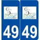 49 Saint-Saturnin-sur-Loire logo autocollant plaque stickers ville