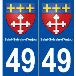 49 Saint-Sylvain-d'Anjou blason autocollant plaque stickers ville