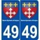 49 Saint-Sylvain-d'Anjou blason autocollant plaque stickers ville