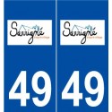 49 Sarrigné logo autocollant plaque stickers ville