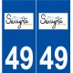 49 Sarrigné logo autocollant plaque stickers ville