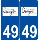 49 Sarrigné logo autocollant plaque stickers ville