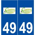 49 Saulgé-l'Hôpital logo autocollant plaque stickers ville