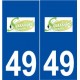49 Saulgé-l'Hôpital logo autocollant plaque stickers ville